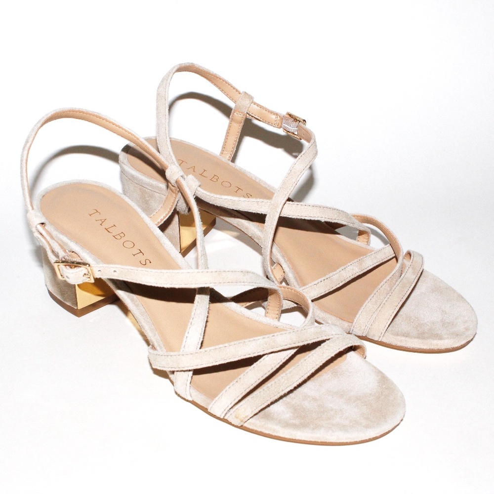 Talbots Suede Block Heel Sandals